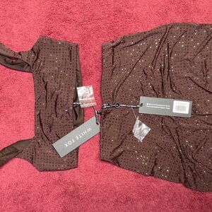 White Fox Brown Two Piece Set